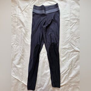 Nike Pro Purple and Dark Gray Leggings Size S